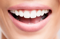 Close up of smile with bright teeth at Karl Hoffman Dentistry in Lacey, WA